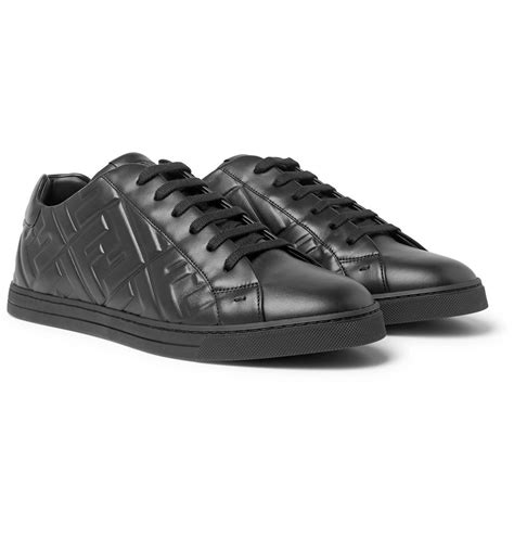 fendi logo-embossed leather sneakers|Fendi Shoes for Women .